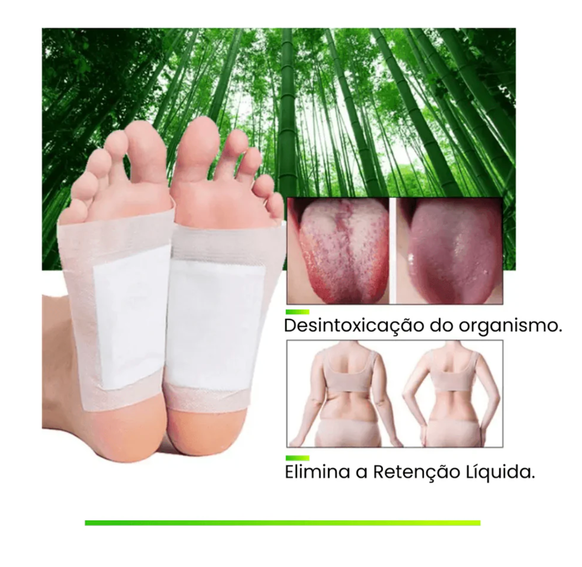 Kit Adesivo Detox Multi - Elimina dores, Inchaços e Desintoxica - Tratamento 100% Natural