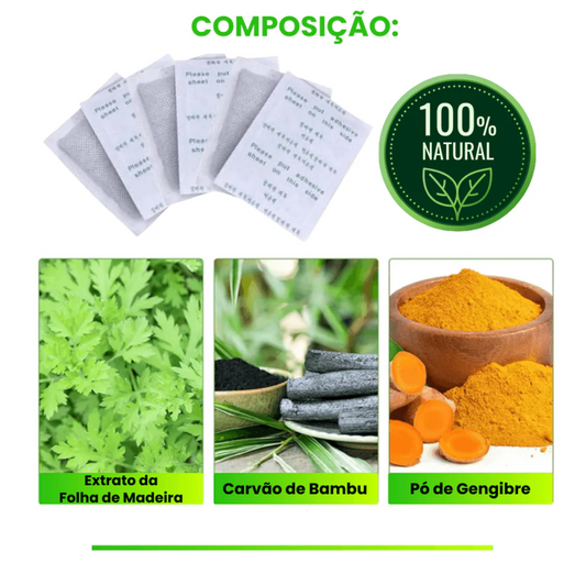 Kit Adesivo Detox Multi - Elimina dores, Inchaços e Desintoxica - Tratamento 100% Natural